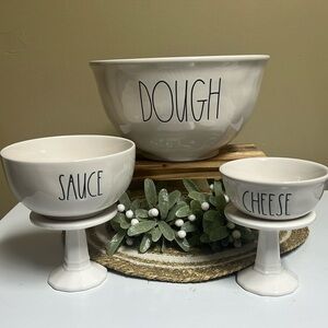 Rae Dunn Dough, Cheese & Sauce Bowl Set